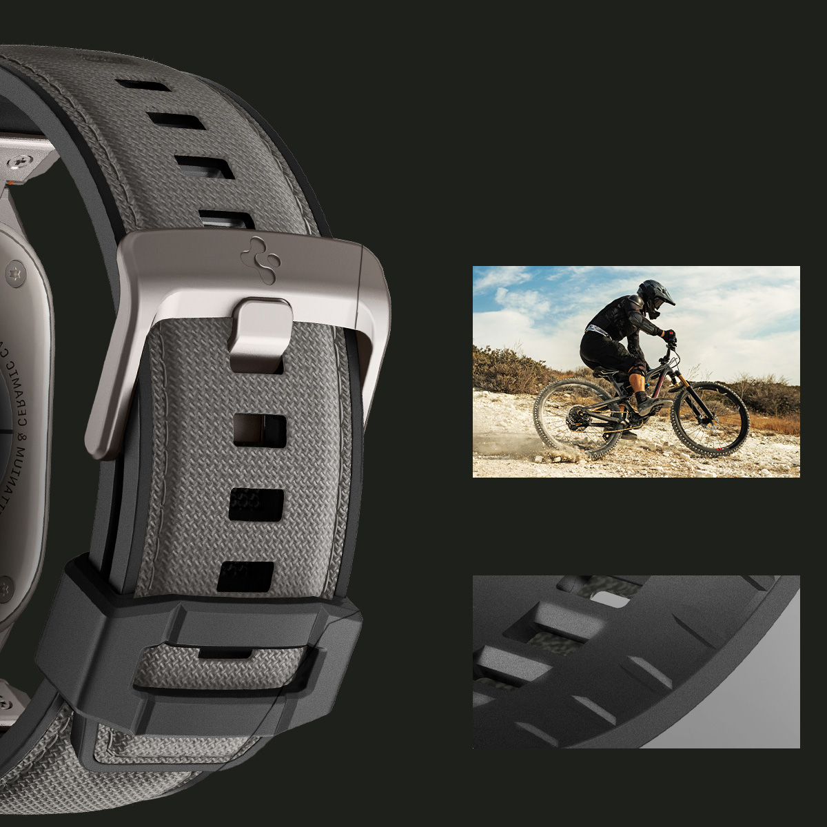 Pasek Spigen DuraPro Armor Band do Apple Watch 49/46/45/44 mm, szary